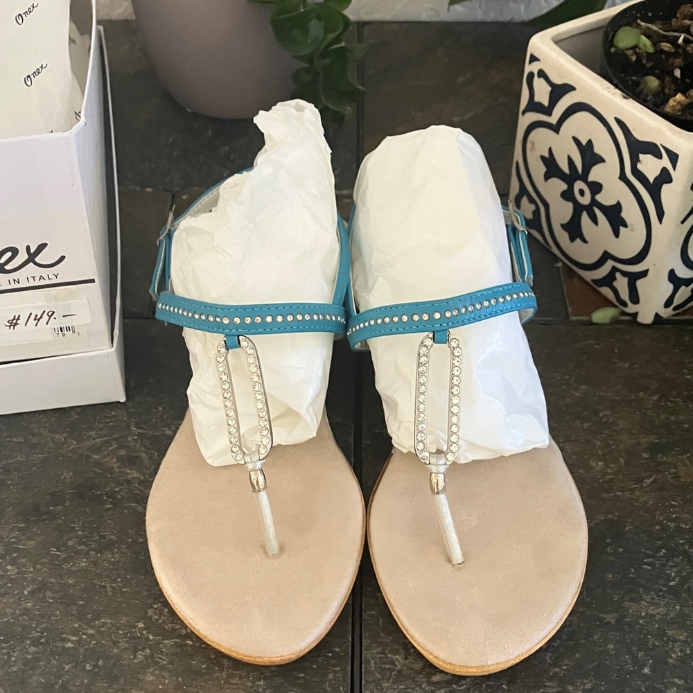 Onex Cabo Turquoise Womens‎ sandals Size 6 NEW IN BOX